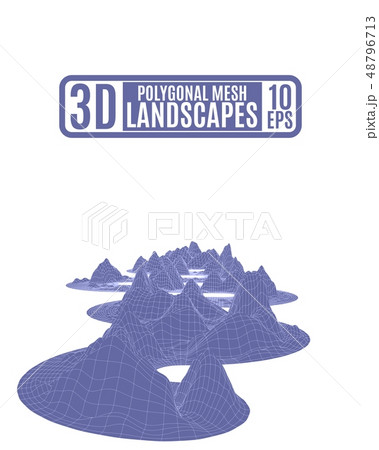 purple polygonal mountains snake on white 48796713