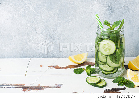 Detox water for healthy lifestyle. Fresh water Detox water for healthy lifestyle. Fresh water 48797977