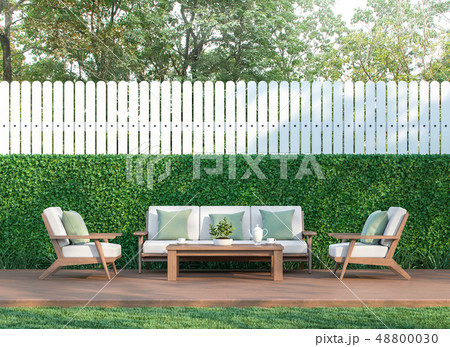 Living in the garden 3d render Living in the garden 3d render 48800030