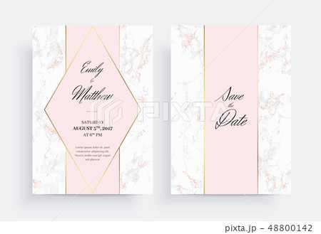 Invitation card template. Golden geometric design Invitation card template. Golden geometric design 48800142