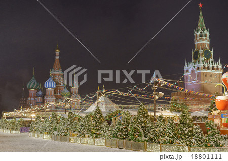 Moscow Red square decoration during winter. 48801111