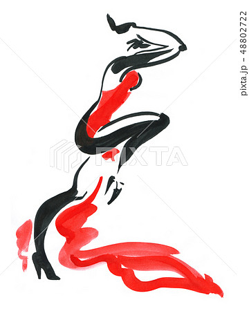 Flamenco. Beautiful Dancing Woman 48802722