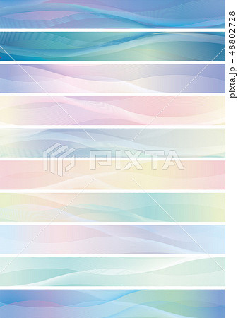 ウェーブパターンのバナーセット 48802728