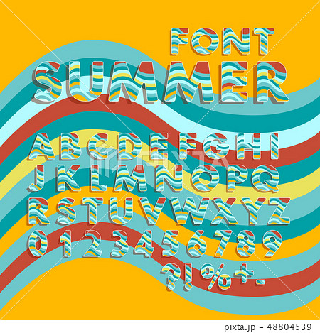 Summer vector font modern typography for decoration, logo, poster, t-shirt, book, card, sale banner 48804539