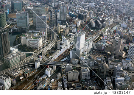 横浜駅付近を空撮 48805147