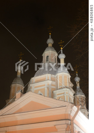 Cathedral of St. Andrew at winter night. Cathedral of St. Andrew at winter night. 48806865