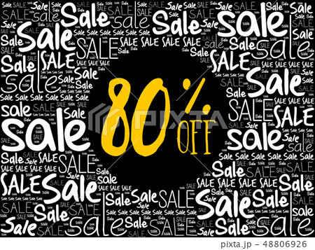 80% OFF Sale word cloud collage 48806926