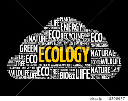 Ecology word cloud, conceptual background Ecology word cloud, conceptual background 48806977