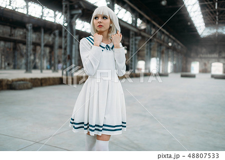 Anime girl, blonde woman with makeup Anime girl, blonde woman with makeup 48807533