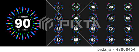 Set of anniversary logotype. Modern anniversary 48808454