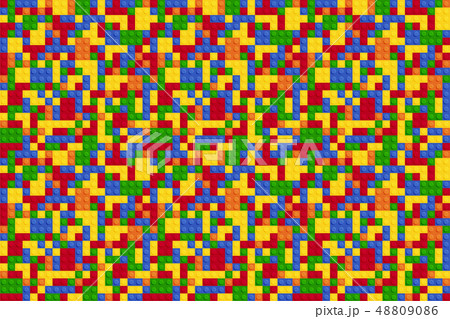 Multicolor abstract plastic constructor seamless Multicolor abstract plastic constructor seamless 48809086