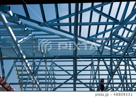 Structure of steel roof frame for building Structure of steel roof frame for building 48809331