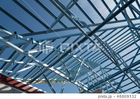 Structure of steel roof frame for building Structure of steel roof frame for building 48809332
