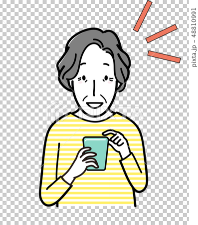 Smartphone and senior Smartphone and senior 48810991