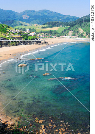 Cantabrian Sea coast and Deba town 48812756