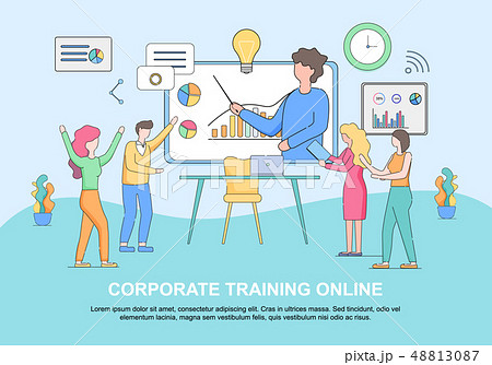 Corporate Training Online. Banner with Copy Space. 48813087