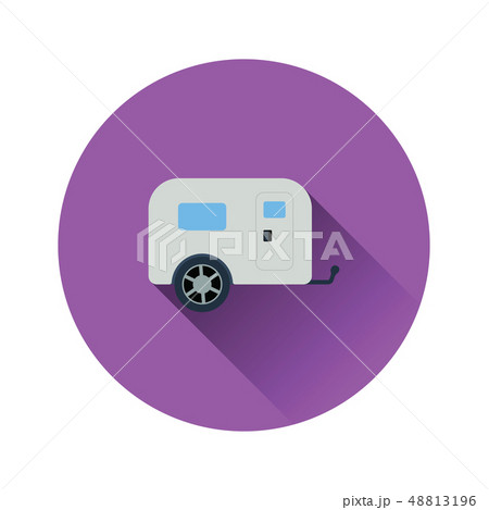 Icon of camping family caravan car 48813196