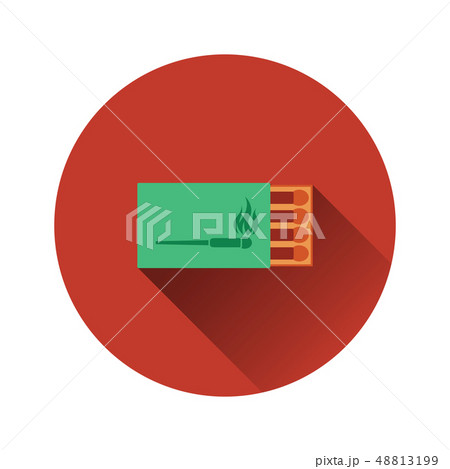 Flat design icon of match box Flat design icon of match box 48813199