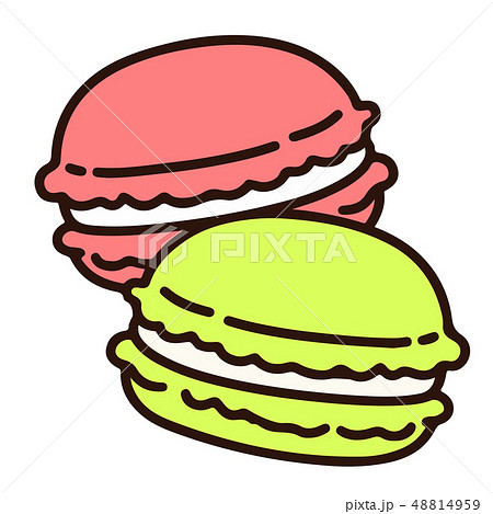 Simple And Cute Colorful Macaron Illustration Stock Illustration