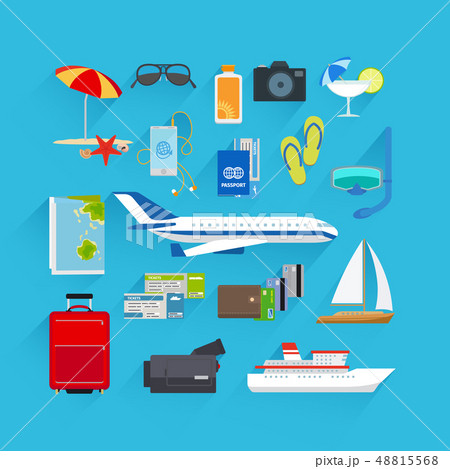 Travel flat icons 48815568