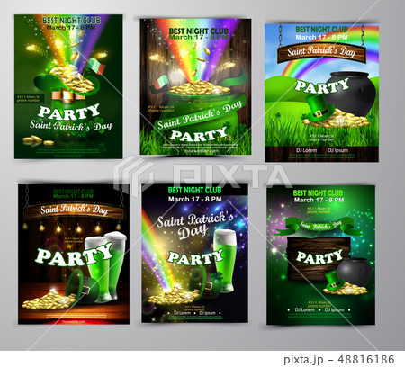 Vector St. Patrick s Day poster design template 48816186