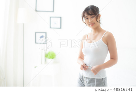 Beautiful young asian woman body diet and slim Beautiful young asian woman body diet and slim 48816241