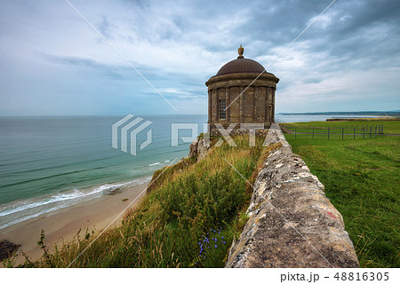 Mussenden Temple located on high cliffs near Castlerock in Northern Ireland 48816305