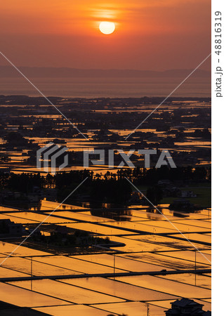 舟見城址からの夕焼け 48816319