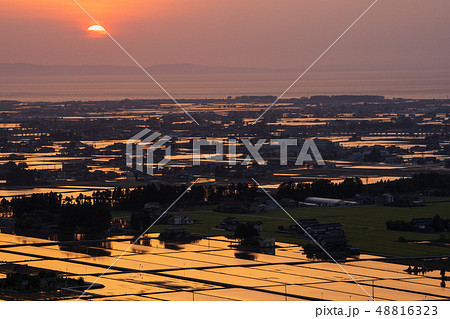 舟見城址からの夕焼け 48816323