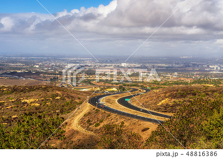 California State Route 73 viewed from the Vista Ridge Park 48816386