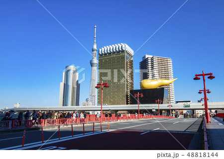 【東京都】浅草　吾妻橋の風景 48818144