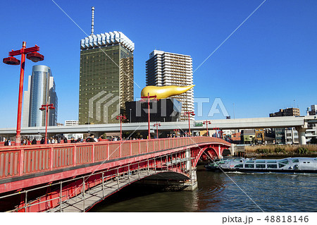 【東京都】浅草　吾妻橋の風景 48818146