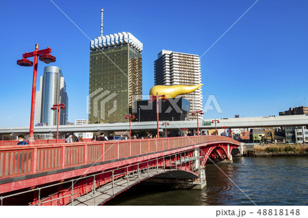 【東京都】浅草 吾妻橋の風景 【東京都】浅草 吾妻橋の風景 48818148