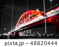 ライトアップされた神戸大橋 48820444