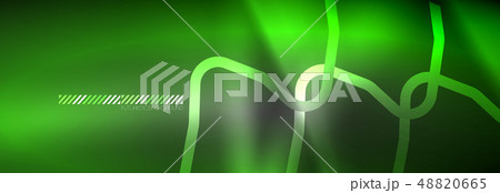 Glowing neon abstract lines, techno futuristic template Glowing neon abstract lines, techno futuristic template 48820665