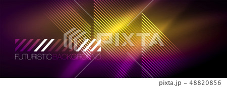 Shiny glowing lights neon color design background 48820856