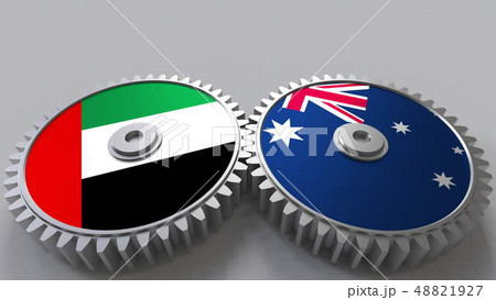 Flags Of The Uae And Australia On Meshing のイラスト素材 Flags Of The Uae And Australia On Meshing のイラスト素材