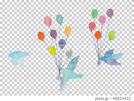 Fusen和Tori水彩畫 48823422