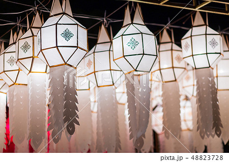 Beautiful Lanna lantern are northern thai style 48823728