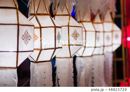 Beautiful Lanna lantern are northern thai style 48823729