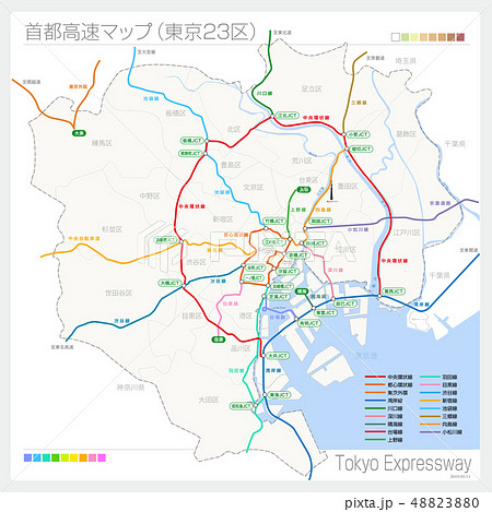 首都高速マップ 東京23区 のイラスト素材 40