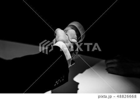 Anonymous business partners making handshake in 48826668
