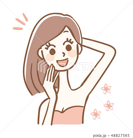脇の下　フローラルの香り　女性 48827565