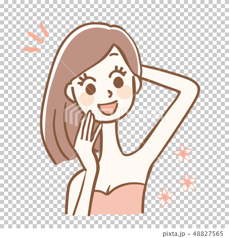 脇の下　フローラルの香り　女性 48827565