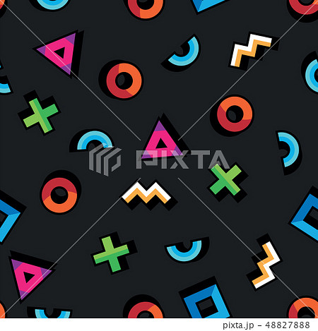 Geometric pattern in abstract style. Seamless pattern with geometric figures. Triangle, circle Geometric pattern in abstract style. Seamless pattern with geometric figures. Triangle, circle 48827888