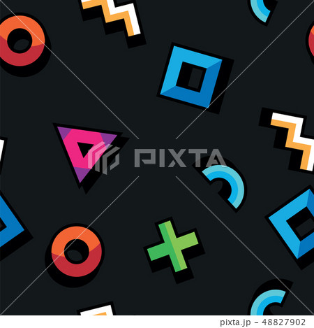 Abstract pattern in geometric style. Seamless pattern with geometric figures. Triangle, circle Abstract pattern in geometric style. Seamless pattern with geometric figures. Triangle, circle 48827902