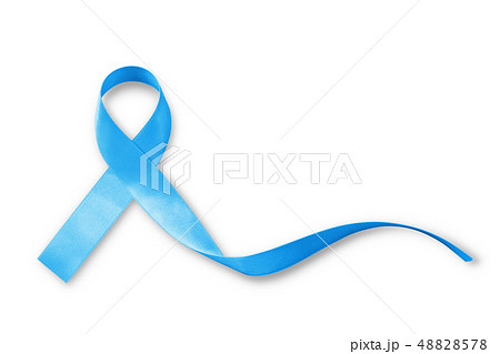 Blue ribbon symbolic for prostate cancer awareness Blue ribbon symbolic for prostate cancer awareness 48828578