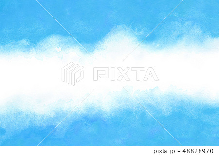 水 波 青 夏 水彩 背景 48828970