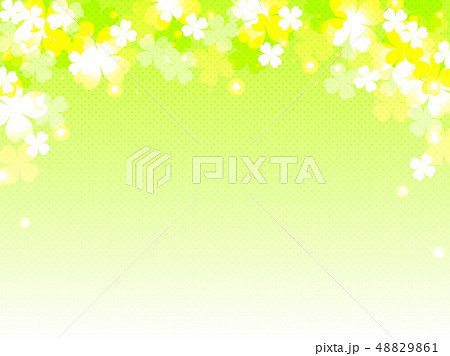 クローバーの背景のイラスト素材 4861