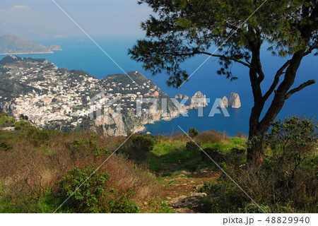 Capri, the faraglioni from Monte Solaro 48829940